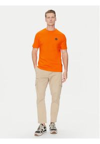 Napapijri T-Shirt S-Badge NP0A4I3N Pomarańczowy Regular Fit. Kolor: pomarańczowy. Materiał: bawełna #5