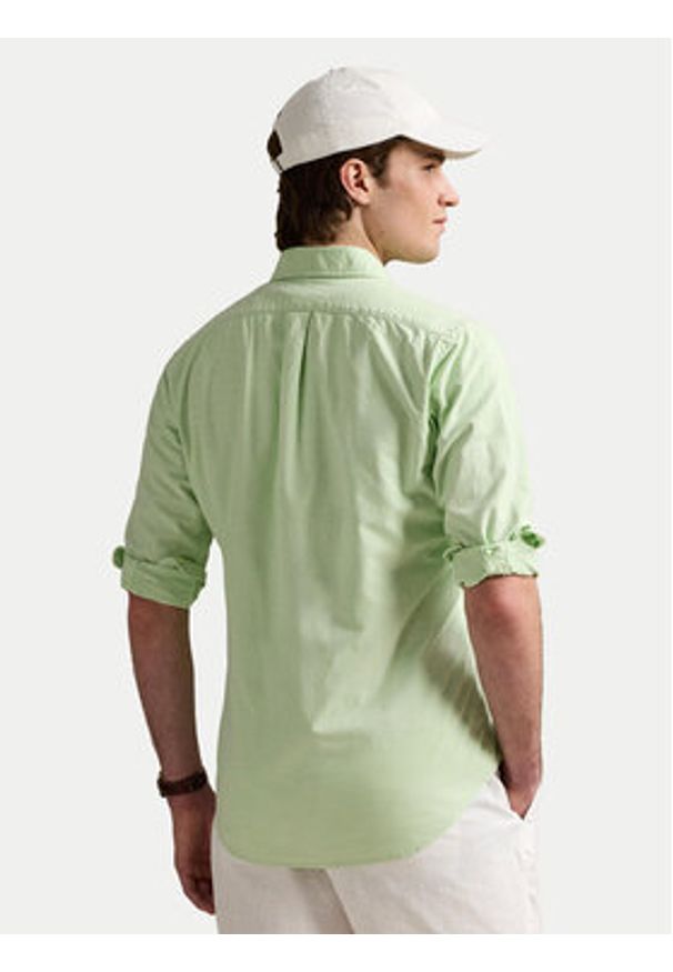 Polo Ralph Lauren Koszula 710968913006 Zielony Custom Fit. Typ kołnierza: polo. Kolor: zielony. Materiał: bawełna
