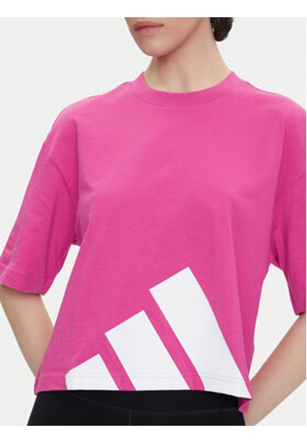 Adidas - adidas T-Shirt Essentials Big Logo Boyfriend JG8728 Różowy Loose Fit. Kolor: różowy. Materiał: bawełna