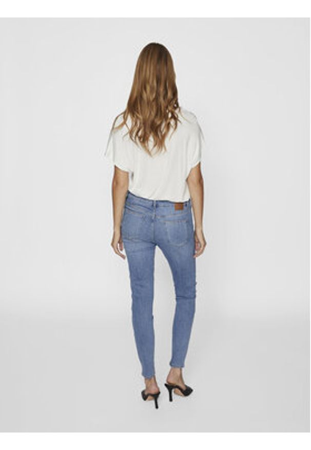 Vila Jeansy Sarah 14094341 Niebieski Skinny Fit. Kolor: niebieski
