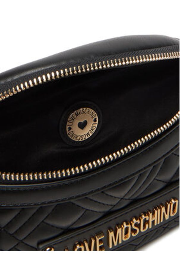 Love Moschino - LOVE MOSCHINO Saszetka nerka JC4003PP0NLA0000 Czarny. Kolor: czarny. Materiał: skóra