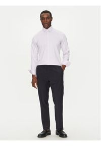 Calvin Klein Koszula K10K114298 Fioletowy Slim Fit. Kolor: fioletowy. Materiał: bawełna