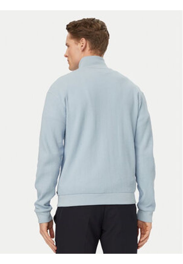 BOSS Bluza Structure 50559332 Niebieski jasny Regular Fit. Kolor: niebieski. Materiał: bawełna