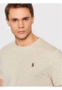 Polo Ralph Lauren T-Shirt 710671438203 Beżowy Slim Fit. Typ kołnierza: polo. Kolor: beżowy. Materiał: bawełna