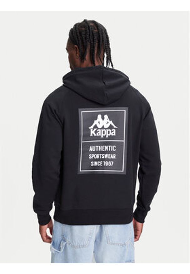 Kappa Bluza Authentic 321W7GW Czarny Regular Fit. Kolor: czarny. Materiał: bawełna