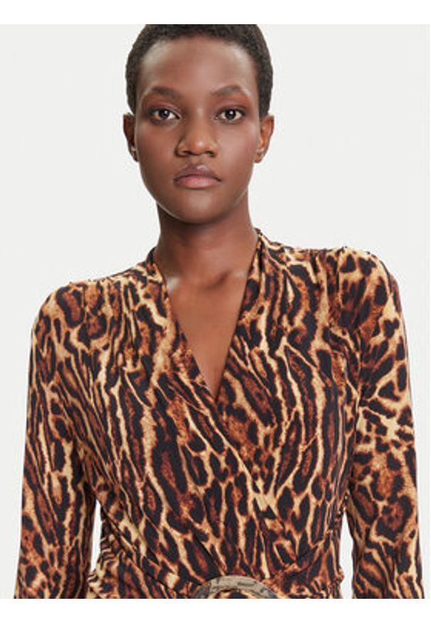 Joseph Ribkoff Sukienka koktajlowa 253091 Brązowy Slim Fit. Kolor: brązowy. Materiał: syntetyk. Styl: wizytowy