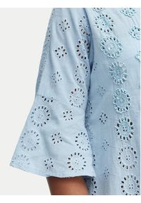Iconique Sukienka koszulowa IC25-006 Niebieski Relaxed Fit. Kolor: niebieski. Materiał: bawełna. Typ sukienki: koszulowe #4