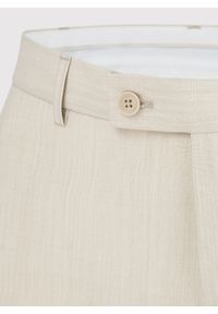 Pako Lorente - PAKO LORENTE – Beżowe spodnie garniturowe. Kolor: beżowy. Materiał: poliester, wełna, lycra. Styl: elegancki #4