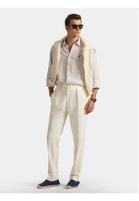 Polo Ralph Lauren Koszula 710B15594006 Beżowy Regular Fit. Typ kołnierza: polo. Kolor: beżowy. Materiał: len #2