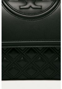 Tory Burch Torebka skórzana kolor czarny. Kolor: czarny. Materiał: skórzane. Rodzaj torebki: na ramię #5