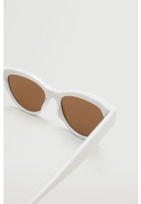 mango - Mango okulary przeciwsłoneczne Fabi damskie kolor biały. Kolor: biały