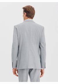 Pako Lorente - PAKO LORENTE - Gładka szara marynarka garniturowa. Okazja: na spotkanie biznesowe. Kolor: szary. Materiał: wełna, poliester. Wzór: gładki. Sezon: jesień. Styl: biznesowy #7