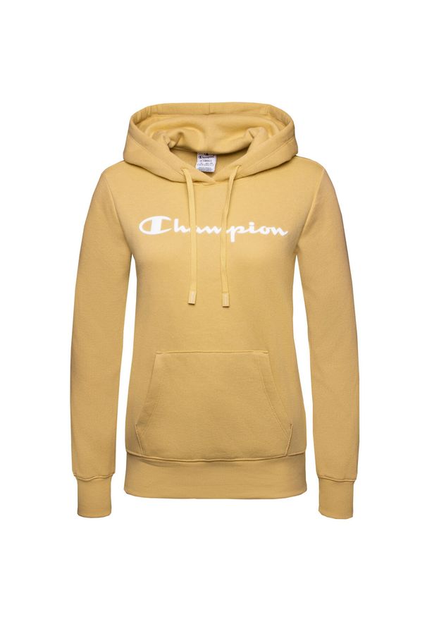 Bluza sportowa damska Champion Legacy. Typ kołnierza: kaptur. Kolor: żółty. Materiał: polar. Sezon: zima