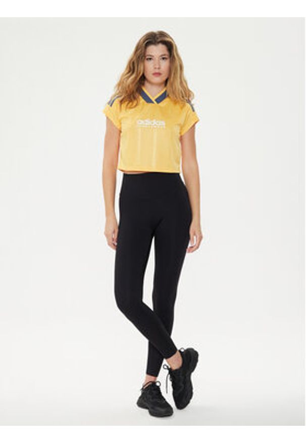 Adidas - adidas T-Shirt Tiro Summer IS0726 Żółty Slim Fit. Kolor: żółty. Materiał: syntetyk