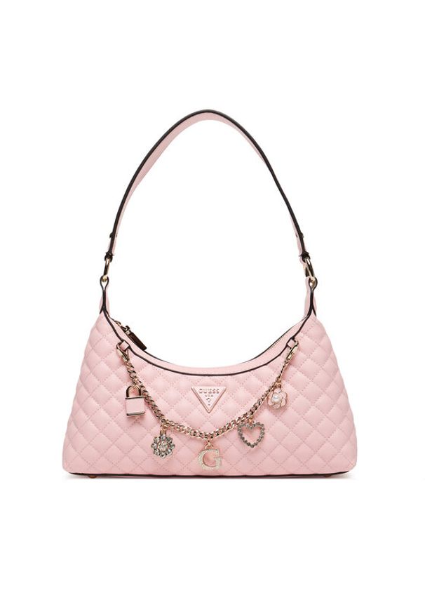Guess Torebka Everlee HWEG86 79180 Różowy. Kolor: różowy. Materiał: skórzane