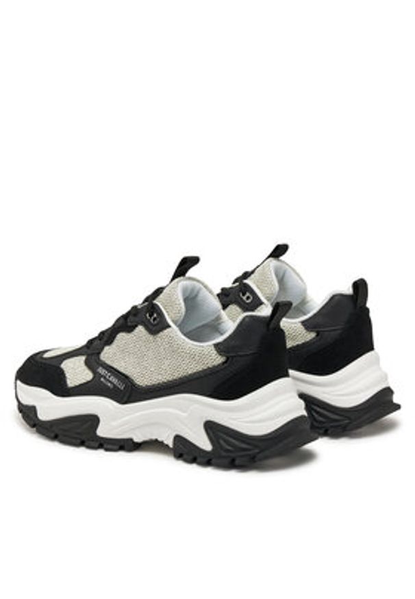 Just Cavalli Sneakersy 78RA3SC1 Czarny. Kolor: czarny. Materiał: materiał
