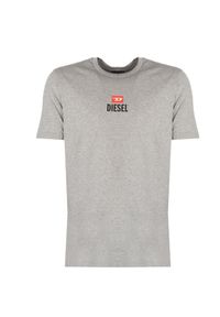 Diesel T-Shirt "T-Just" | A11184-RGRAI-5JE | Mężczyzna | Szary. Okazja: na co dzień. Kolor: szary. Materiał: bawełna. Wzór: nadruk. Styl: casual, klasyczny, elegancki