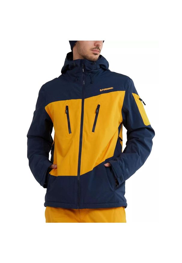 FUNDANGO - Kurtka narciarska męska Privet Jacket. Kolor: pomarańczowy, niebieski, wielokolorowy, żółty. Sport: narciarstwo