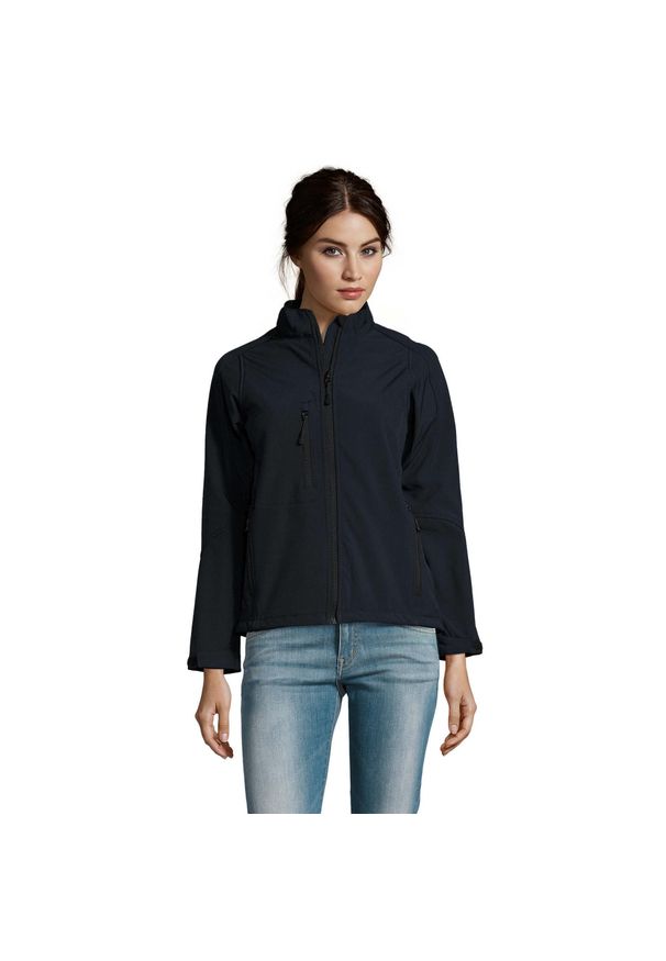 SOL'S - Kurtka Damska Roxy Soft Shell. Kolor: niebieski. Sport: turystyka piesza