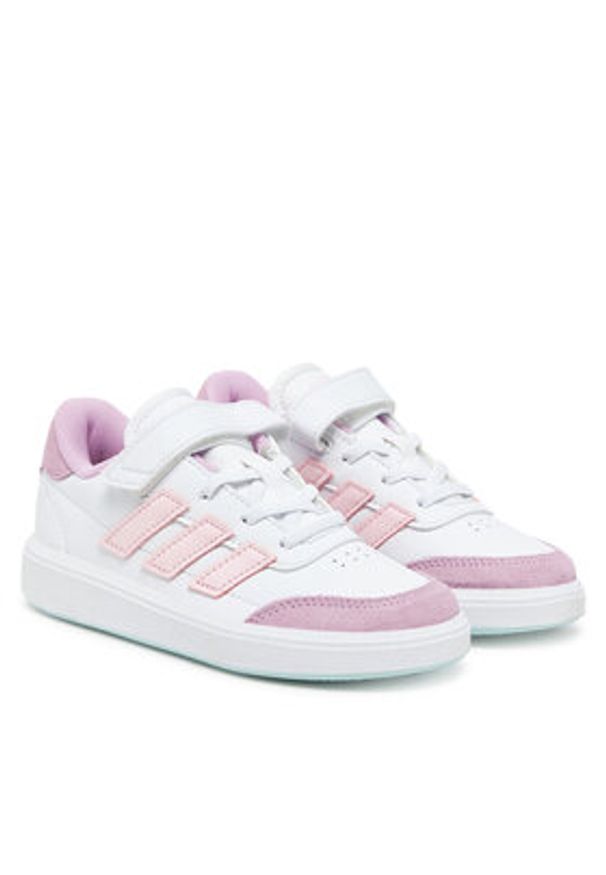 Adidas - adidas Sneakersy Courtblock JH8570 Biały. Kolor: biały. Materiał: skóra