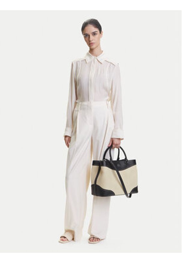 Lauren Ralph Lauren - LAUREN RALPH LAUREN Torebka Marcy 431966776002 Beżowy. Kolor: beżowy