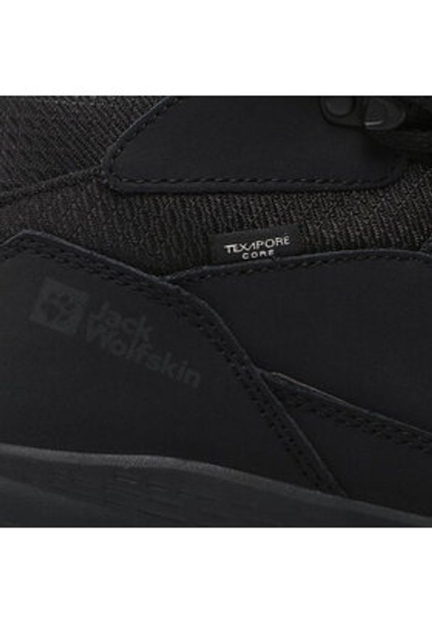 Jack Wolfskin Trekkingi Everquest Texapore Mid M 4053611 Czarny. Kolor: czarny. Materiał: nubuk, skóra. Sport: turystyka piesza