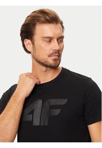 4f - 4F T-Shirt 4FWMM00TTSHM1844 Czarny Regular Fit. Kolor: czarny. Materiał: bawełna