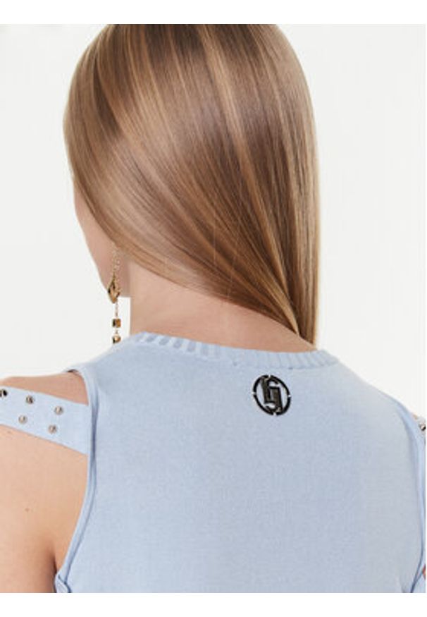 Liu Jo Sport Bluzka TA3056 MS49I Błękitny Slim Fit. Kolor: niebieski. Materiał: wiskoza. Styl: sportowy