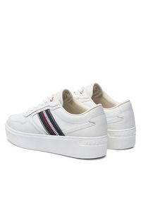 TOMMY HILFIGER - Tommy Hilfiger Sneakersy FW0FW08348 Biały. Kolor: biały. Materiał: skóra #4