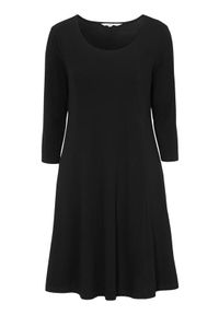 Cellbes Dżersejowa sukienka ze wzorem Czarny female czarny 46/48. Okazja: na co dzień. Kolor: czarny. Materiał: jersey. Styl: elegancki, casual #1