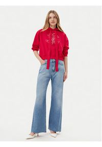 JOOP! Jeans Bluza Tinna 30046176 Czerwony Regular Fit. Kolor: czerwony. Materiał: bawełna