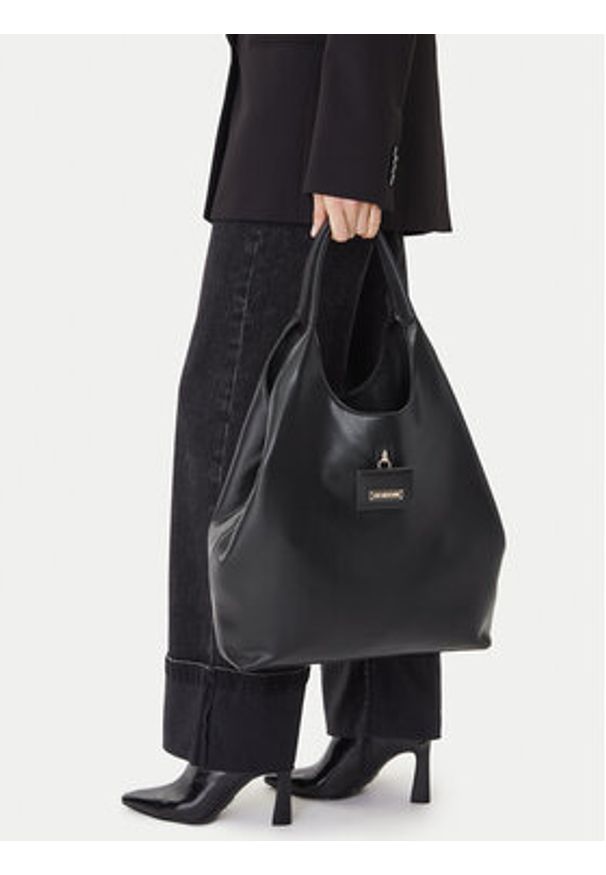 Love Moschino - LOVE MOSCHINO Torebka JC4392PP0NKN0000 Czarny. Kolor: czarny. Materiał: skórzane