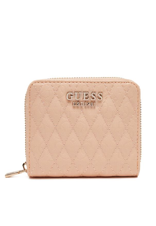 Guess Mały Portfel Damski SWGG96 26137 Różowy. Kolor: różowy. Materiał: skóra