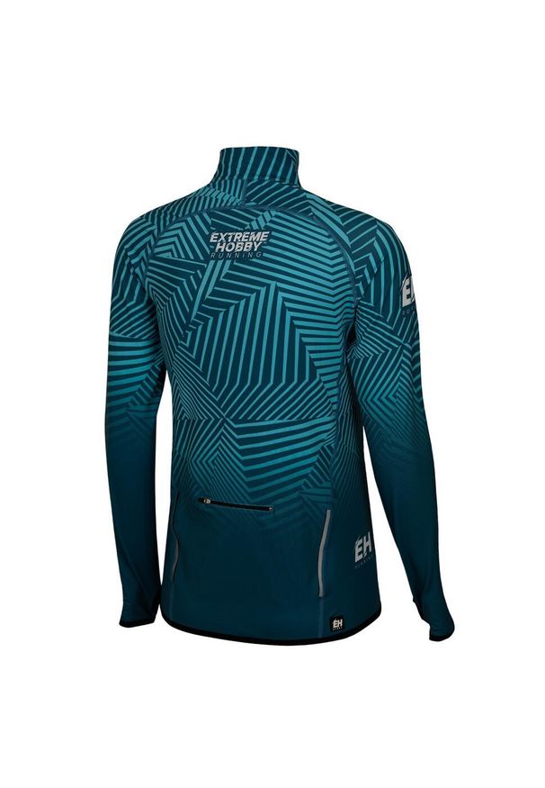 Bluza damska do biegania rozpinana EXTREME HOBBY CALEIDOSCOPE. Kolor: niebieski, turkusowy, wielokolorowy. Materiał: elastan, poliester. Sezon: wiosna, jesień. Sport: bieganie