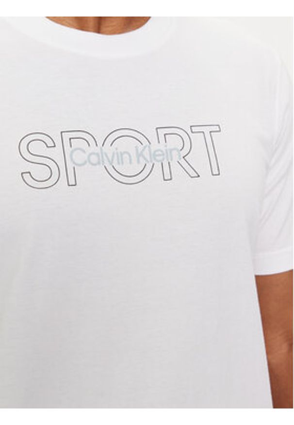Calvin Klein Performance T-Shirt Graphic 00GMS4K169 Biały Regular Fit. Kolor: biały. Materiał: bawełna