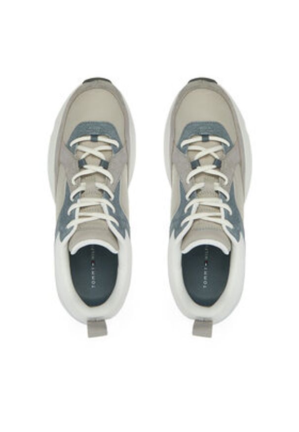 TOMMY HILFIGER - Tommy Hilfiger Sneakersy FM0FM05384 Szary. Kolor: szary. Materiał: materiał