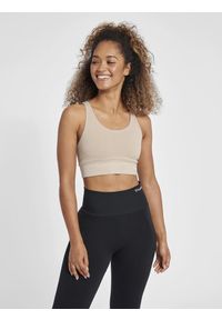 Damski bezszwowy biustonosz sportowy Hummel MT Flow. Kolor: szary. Materiał: dzianina. Sport: fitness #2