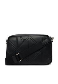 Calvin Klein Saszetka Emblem Aop Emboss Camera Bag LV04D3330G Czarny. Kolor: czarny. Materiał: skóra #2