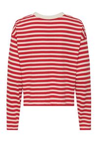 only - ONLY Bluzka Livina 15359682 Czerwony Regular Fit. Kolor: czerwony. Materiał: bawełna #8