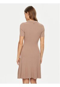 Guess Sukienka dzianinowa W5RK18 Z2U00 Beżowy Regular Fit. Kolor: beżowy. Materiał: syntetyk