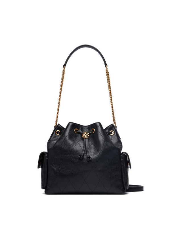 Tory Burch Torebka Charlie 185831 Czarny. Kolor: czarny. Materiał: skórzane