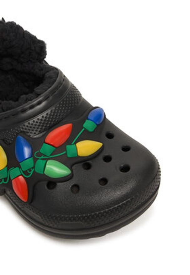 Crocs Klapki Classic Lined Holiday Lights Cgt 212027 Czarny. Kolor: czarny