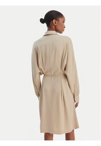 BOSS Sukienka koszulowa Dolala 50552373 Beżowy Relaxed Fit. Kolor: beżowy. Materiał: wiskoza. Typ sukienki: koszulowe #2