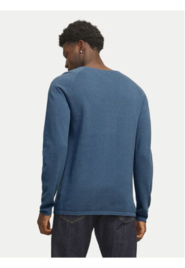 Jack & Jones Sweter Hill 12157321 Niebieski Regular Fit. Kolor: niebieski. Materiał: bawełna
