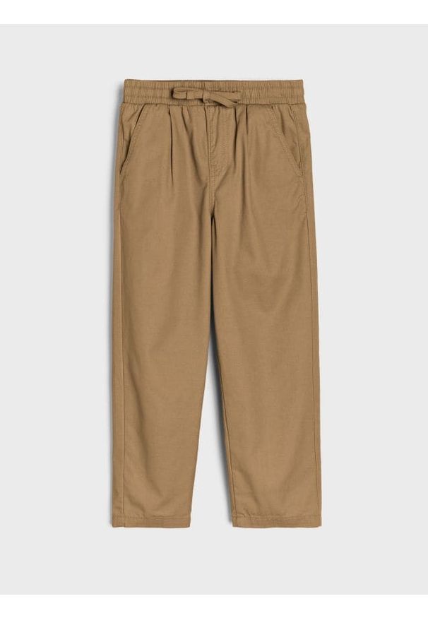 Sinsay - Spodnie - brązowy. Kolor: brązowy