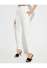 NANUSHKA - Białe spodnie dresowe Shay. Kolor: biały. Materiał: dresówka #1