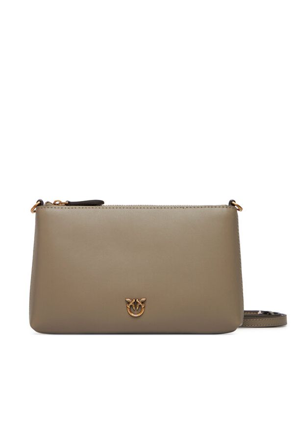 Pinko - PINKO Torebka Flat Horizontal Mini AI 25-26 104277 A0F1 Szary. Kolor: szary. Materiał: skórzane