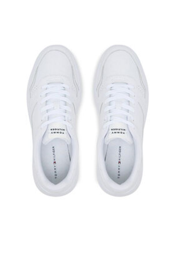 TOMMY HILFIGER - Tommy Hilfiger Sneakersy Modern Lightcup FM0FM05529 Biały. Kolor: biały. Materiał: skóra