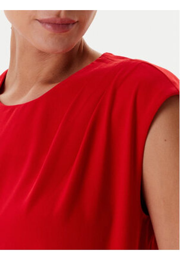 Tatuum Sukienka codzienna Zimona T2508.205 Czerwony Relaxed Fit. Okazja: na co dzień. Kolor: czerwony. Materiał: syntetyk. Typ sukienki: proste. Styl: casual