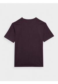outhorn - T-shirt z nadrukiem męski - brązowy. Okazja: na co dzień. Kolor: brązowy. Materiał: bawełna, dzianina. Wzór: nadruk. Styl: casual #3